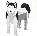 Animal PVC Flower Pot, Siberian Husky Shaped Succulent Planter Flower Holder for Garden Patio Balcony Window Sill, for Birthday Pet Lovers, 27x17cm(11x7in) by Unknown