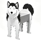 Animal PVC Flower Pot, Siberian Husky Shaped Succulent Planter Flower Holder for Garden Patio Balcony Window Sill, for Birthday Pet Lovers, 27x17cm(11x7in) by Unknown