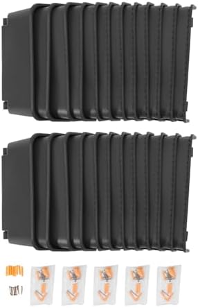 24 Pots Wall Mounted Planter,Plastic Wall Vertical Planter,for Strawberries Flowers Herbs,Plant Grow Pots,for Indoor Outdoor,Garden,Wall Garden Kit 12.99x5.51x7.28 Inches (Black) - Image 4