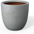 Kante Modern Home Minimalist 18" Dia Pale Gray Concrete Bowl Planter by Unknown
