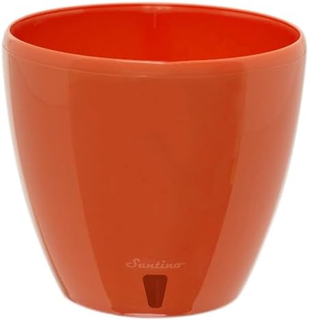 DECOPOTS - 3 Pack Self Watering Planter - Indoor Decorative Flower Pot with Drainage Cartridge and Water Level Indicator (5.5", Poppy Red) - Image 3