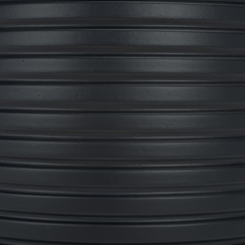 SAFAVIEH Outdoor - Jasper Black Cement Ficonstone Planter Pot Set of 2 with Drainage Hole, Frost Resistant Garden Planters for Patio, Deck, Indoor Outdoor Use (PAT1535A-SET2) - Image 6