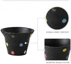 Modern Geometric Cement Planter Pot for Succulents, Heavy Matte Black Desktop Flower Pot for Cacti, Stable Indoor Shelf Decor, 5.1 Inch - Image 6