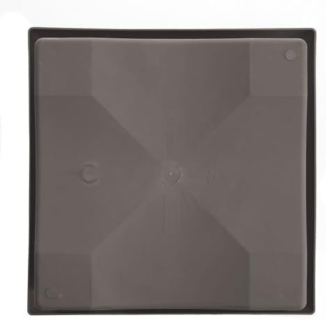 Bloem Veranda 14" Plastic Square Planter Box, Peppercorn, 2-Pack - Image 7