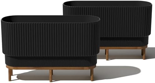 Veradek Demi Series Raised Long Planter - Wide Planter with Stand by VeradekOutdoor