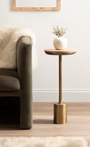Kate and Laurel Xyler Modern Metal and Wood Round Drink Table - Image 2
