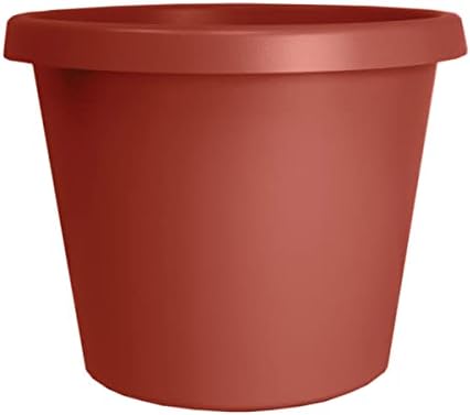 The HC Companies 20 Inch Round Prima Planter - Large Plastic Plant Pot with Rolled Rim for Indoor Outdoor Plants Flowers Herbs, Clay by TheHCCompanies