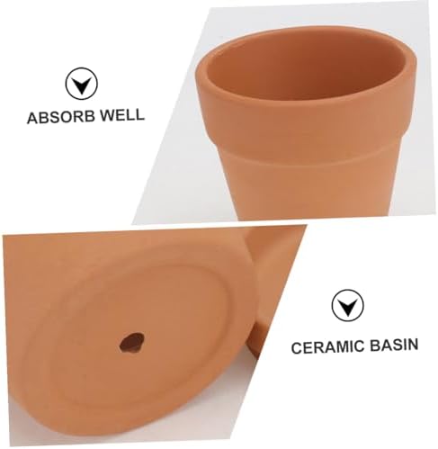 Operitacx Red Clay Pottery Planting Pots with Saucers 8x8cm Indoor Outdoor Succulent Flower Containers Set of 5 Breathable Terracotta Planters for Home Garden - Image 7