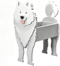 Animal PVC Flower Pot, Samoyed Shaped Succulent Planter Flower Holder for Garden Patio Balcony Window Sill, for Birthday Pet Lovers, 36x22cm(14x9in) by Unknown