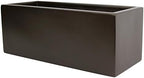 Brisbane Rectangle Fiberglass Planter Box (L:36" x W:16" x H:16", Metallic Brown) by Unknown