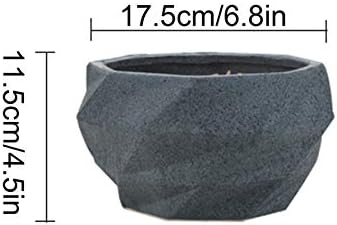 Planter Pots Geometry Ceramic Outdoor Indoor Garden Planters Plant Containers with Drain Hole Flower Modern Decorative Gardening Pot (Color : Pink) (Blauw B) - Image 2