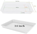VUWEZ 2 Pack Plant Growing Nursery 1020 Trays, Heavy Sturdy Seed Starting Saucer, No Holes Starter Tray for Indoors (22"x11.2", Creamy White) - Image 2