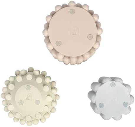 Eyely Delara Modern Minimalist Handmade Concrete Bubble Cylinder and Round Planter Set, Matte Soft Neutral (Set of 3) (NLP1002A-3SET) - Image 7