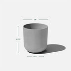 Veradek Mason Series Lima Planter & Drip Tray - Large Round Outdoor Planter - Image 3