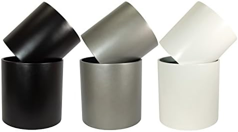 Brea Round Cylinder Fiberglass Planter (D:14" x H:14", Metallic Grey) - Image 4
