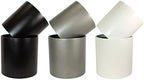Brea Round Cylinder Fiberglass Planter (D:12" x H:12", Metallic Grey) - Image 4