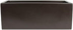 Brisbane Rectangle Fiberglass Planter Box (L:36" x W:16" x H:16", Metallic Brown) - Image 2