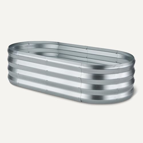 Amazon Basics Raised Garden Bed, Galvanized Steel, 48 x 24 x 12 inches, Silver - Image 3