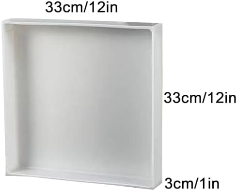 Plastic Trays for Plants, Drip Tray, Made of PP Polypropylene, White, Extra-Large Square Size(33x33x3cm/12x12x1in) - Image 2