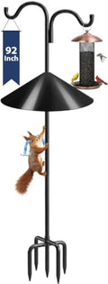 Gtongoko Squirrel Proof Bird Feeder Pole, 92" Shepherds Hook with Baffle by Gtongoko