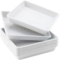 JOIKIT 10 PCS 11.4 x 11.4 Inch Square Plant Saucer, 1.6 Inch Deep Plastic Square Planter Base Bottom Pot Trays, Drip Plates for Plant Pot IndoorsOutdoor, White by JOIKIT