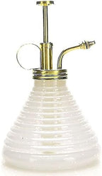 Plant Mister- White Color Glass Bottle & Brass Sprayer (Matt Gold) - Image 3