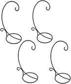 K KILIPES 4 pack 18" H Ornament Display Stand, Black Iron Glass Ball Ornaments Holder Stand for Hanging Plants Terrarium Stand for Easter Wedding Hanging Stand Rack Holder (4, L) by KKILIPES