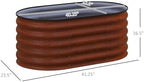 Brilluxa Galvanized Raised Garden Bed 3.4 x 2 x 1.4 ft Metal Planter Brown - Image 5