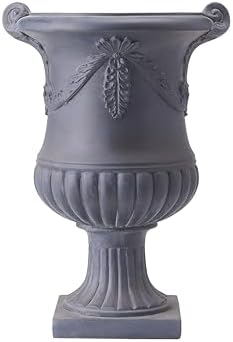 Merax 2 Set 24.8" Elegant MGO Flower Urn Planter, Black - Image 3