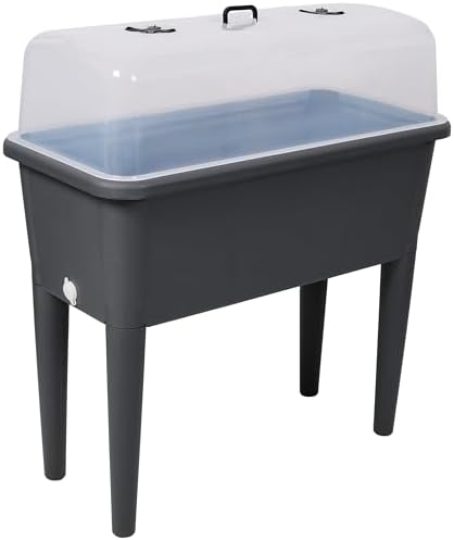 Elevated Garden Bed with Ventilated Greenhouse Lid and Removable Legs by Noeko