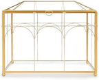 REDHUGO Glass Planter Terrarium with Lid, Indoor Display Box, Gold - Image 3