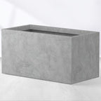 Kante Modern Rectangular Pale Gray Concrete Planter 23" L 12" H 12" W by Unknown