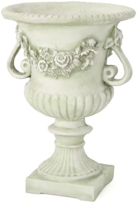 17.3" W x 24" H White Magnesium Oxide Planter Pot - Ideal for Backyard, Patio, Garden Decor - Image 7