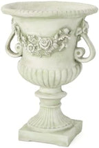 17.3" W x 24" H White Magnesium Oxide Planter Pot - Ideal for Backyard, Patio, Garden Decor - Image 7