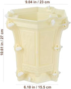 SEWACC Hexagonal Concrete Planter Mold Flower Pot Making Mold for DIY Crafts Epoxy Resin and Clay Home Garden Decor Casting Tool 10.62 X 9.05 X 8.66 in - Image 2