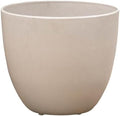 Root & Vessel Bola Round Planter, Self-Watering Outdoor & Indoor Planters, Shimmery Metallic Finish, Eco-Friendly Organic Fiber & Plastic Material, Bone White, 9" by Root+%26+Vessel