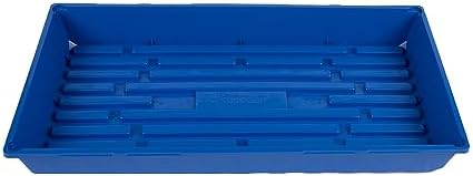 SUNPACK 10" x 20" Mega Plastic Seed Starting Tray, Blue, 2.5" - No Drainage Holes, Ideal for Greenhouses or Indoor Gardening - Made of Thick, Strong Plastic - Image 4
