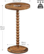 HOOBRO Small Round Side Tables, Set of 2, Drink Tables, Wooden End Tables - Image 3