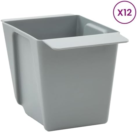 12 Pack Light Grey Flower Boxes for Euro Pallets Planters - Image 3