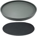 Yukfona Ceramic Plant Saucer Tray 1 Pcs 10 Inch Grey, 10.83" OD x10.24 ID x1.1 Deep| Fits Flower pots Bottom≤ 10.24", Heavy Duty Glazed Round Planter Drip with Catch Basin for Indoor Outdoor Plants by YUKFONA