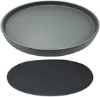 Yukfona Ceramic Plant Saucer Tray 1 Pcs 10 Inch Grey, 10.83" OD x10.24 ID x1.1 Deep| Fits Flower pots Bottom≤ 10.24", Heavy Duty Glazed Round Planter Drip with Catch Basin for Indoor Outdoor Plants by YUKFONA