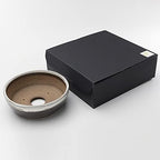 Wazakura Shigaraki Series Handmade Stripe Glazed Ceramic Bonsai Pot - Image 4