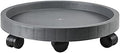 17.5 Inch Planter Caddies Rolling Saucer Caddy with Wheels, Heavy Duty Wheeled Stand for Potted Plant, Round Coaster Roller Base Tray with Casters, Flower Pot Dolly Holder for Indoor Outdoor by NAZKAENPlanterCaddies