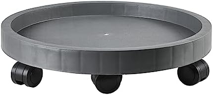 17.5 Inch Planter Caddies Rolling Saucer Caddy with Wheels, Heavy Duty Wheeled Stand for Potted Plant, Round Coaster Roller Base Tray with Casters, Flower Pot Dolly Holder for Indoor Outdoor by NAZKAENPlanterCaddies