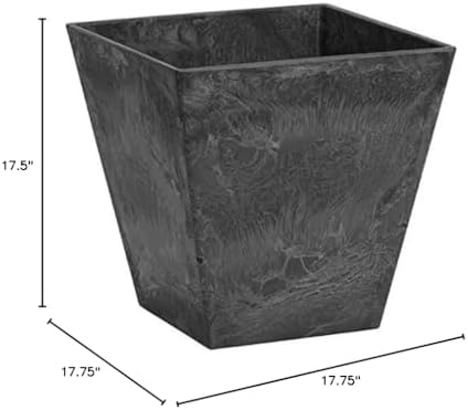 Novelty 35188 Square Ella Planter, Black, 18-Inch - Image 6