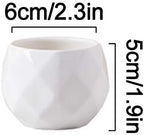 Flower Pot Ceramic Flower Planter Pots with Drain Hole Marble Pattern Modern Succulents Containers for Home Decor Indoor Flower Plant Pots Gardening Containers，Blanc-Grey - Image 2
