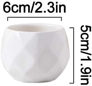 Flower Pot Ceramic Flower Planter Pots with Drain Hole Marble Pattern Modern Succulents Containers for Home Decor Indoor Flower Plant Pots Gardening Containers，Blanc-Grey - Image 2
