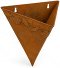 LOGOFUN Rustic Rust Metal Wall Planter Cone Shaped Hanging Flower Pot by LOGOFUN
