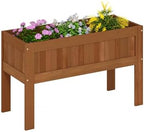 Furinno TIOMAN Planter Box, Outdoor Elevated Standing Planter Box, Raised Garden Bed with Legs, Outdoor, Indoor, Garden, Patio, Balcony, Natural by Furinno-FitsYourSpaceFitsYourBudget