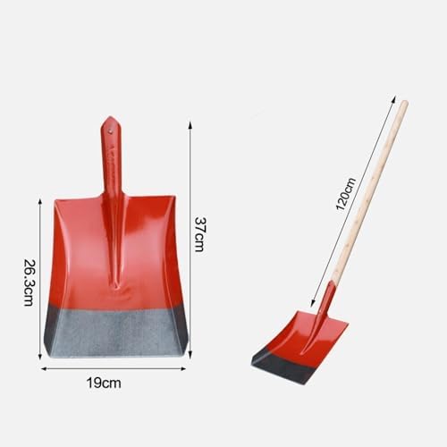 Garden Shovels Heavy Duty Portable Lawn Shovels Hand Digging Shovels Planting Spade Trowel with And Wood Handle Suitable for Lawn Care Yar, 37x19cm - Image 5
